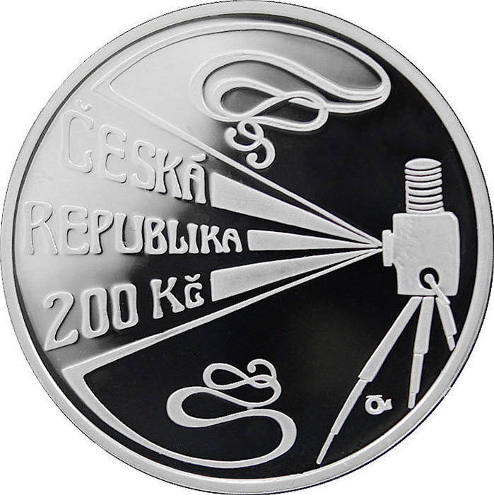 Stříbrná mince 200 Kč Viktor Ponrepo 150. výročí narození 2008 Proof