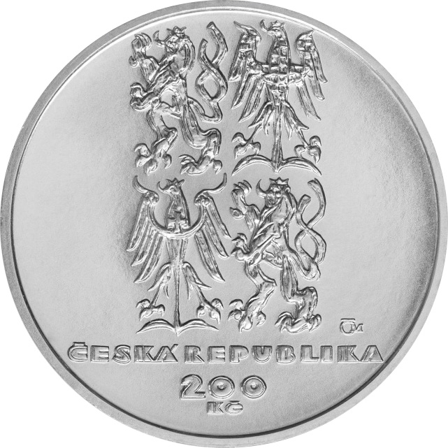 Stříbrná mince 200 Kč Založení NATO 50. výročí 1999 Proof