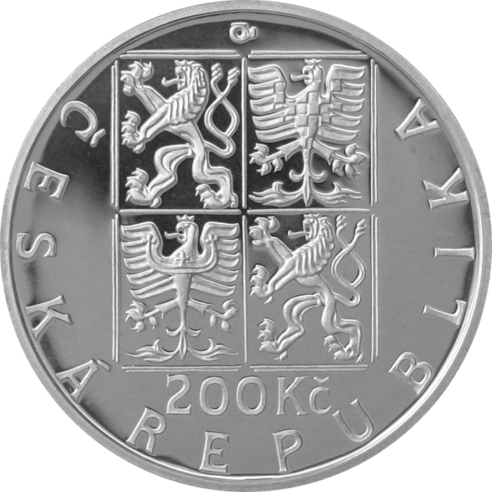 Stříbrná mince 200 Kč Přemysl I. Otakar český král Korunovace 800. výročí 1998 Proof