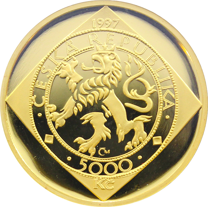 Zlatá mince 5000 Kč Malý groš 1997 Proof 