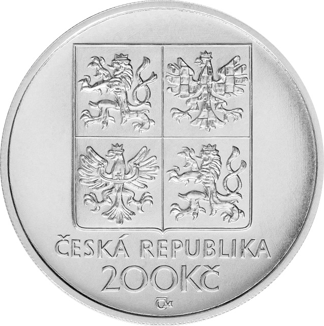 Stříbrná mince 200 Kč František Kmoch 150. výročí narození 1998 Proof