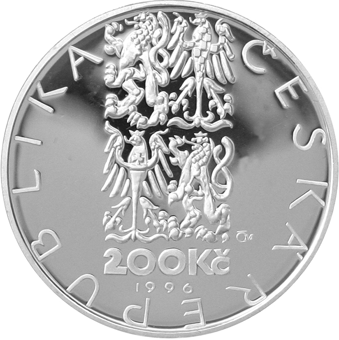 Stříbrná mince 200 Kč Jean Baptiste Gaspard Deburau 200. výročí narození 1996 Proof