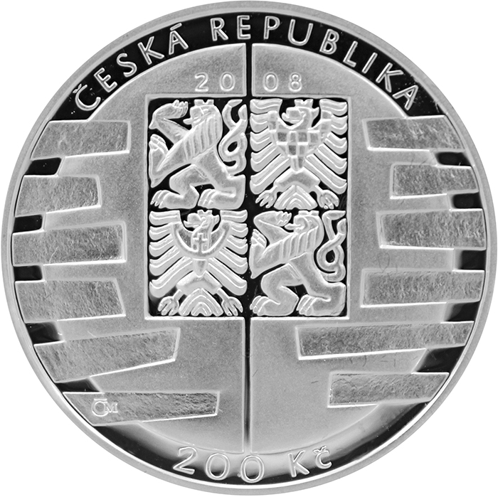 Stříbrná mince 200 Kč Vstup do schengenského prostoru 2008 Proof