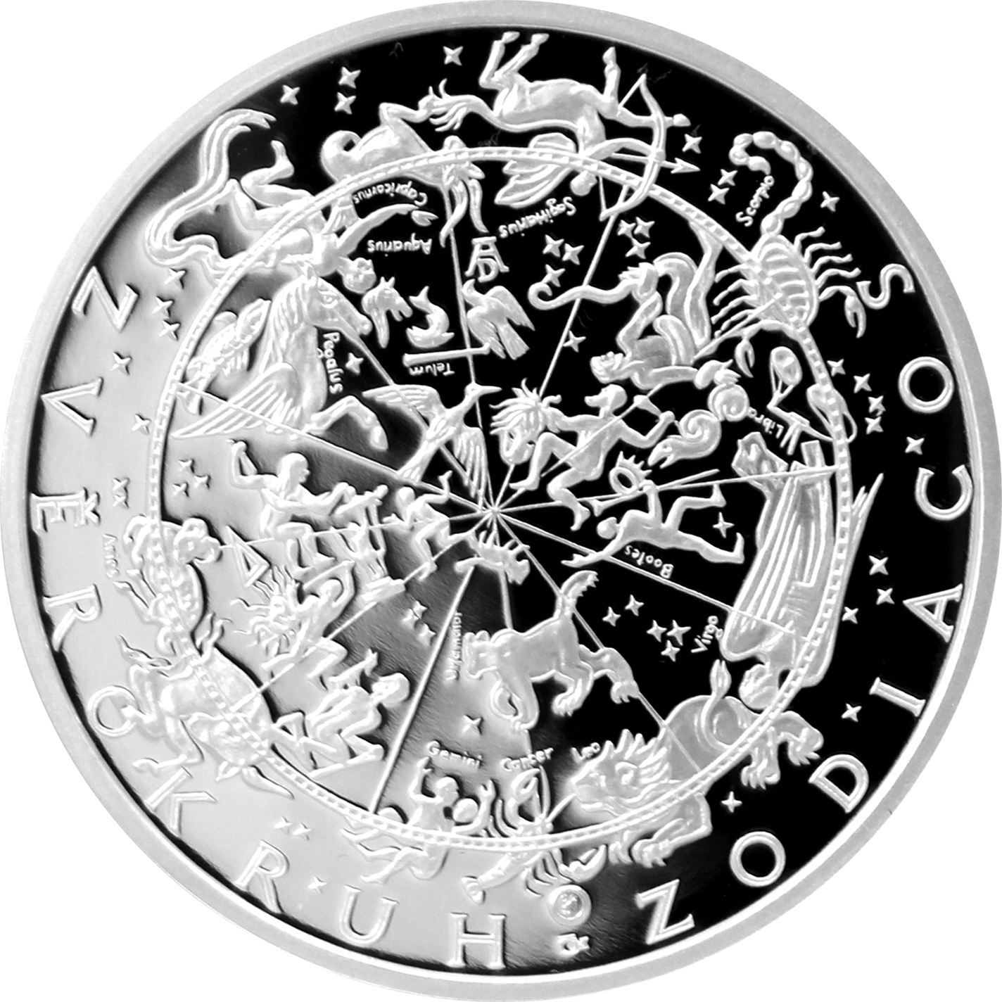 Strieborná  medaila Kozoroh Znamenie zverokruhu Proof