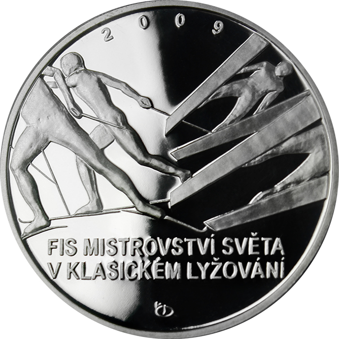 Stříbrná mince 200 Kč MS v lyžování - Liberec 2009 Proof