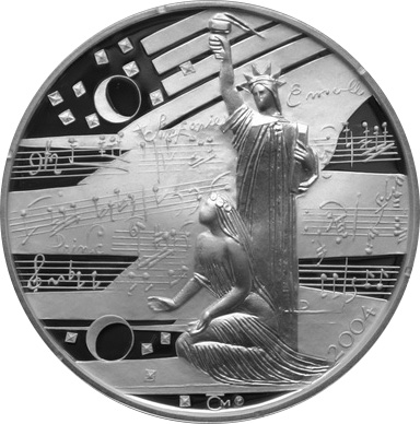 Stříbrná medaile Antonín Dvořák 2004 Proof