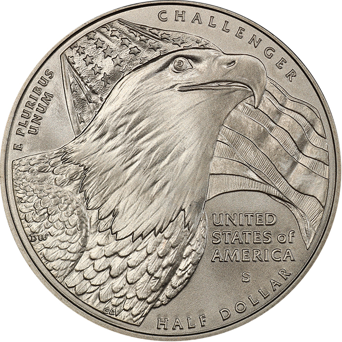 Zadní strana 2008 Bald Eagle Proof Clad Half-Dollar