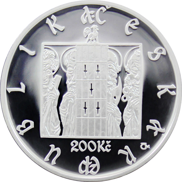 Stříbrná mince 200 Kč Sestrojení Staroměstského orloje 600. výročí 2010 Proof 