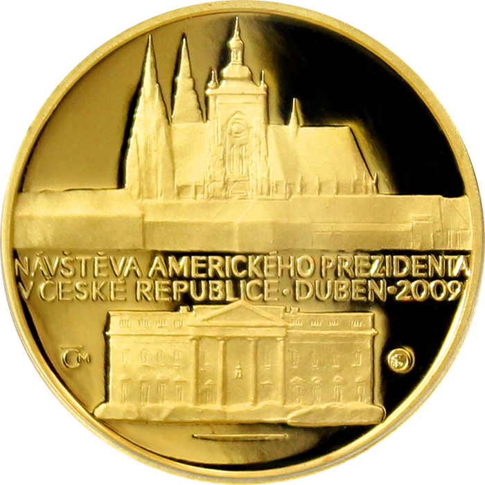 Zlatá půluncová medaile Barack Obama 2009 Proof