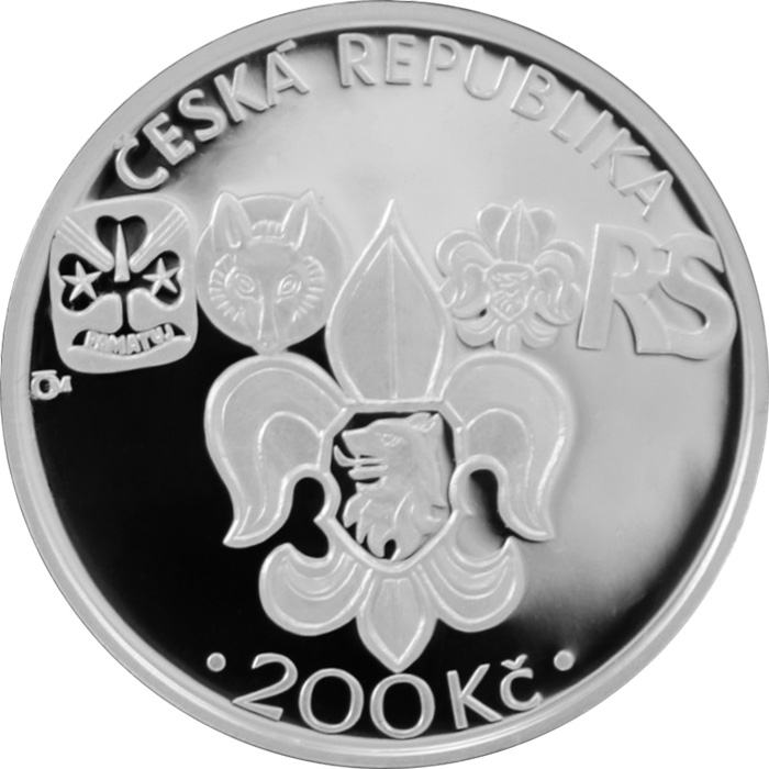Stříbrná mince 200 Kč Založení Junáka 100. výročí 2012 Proof 