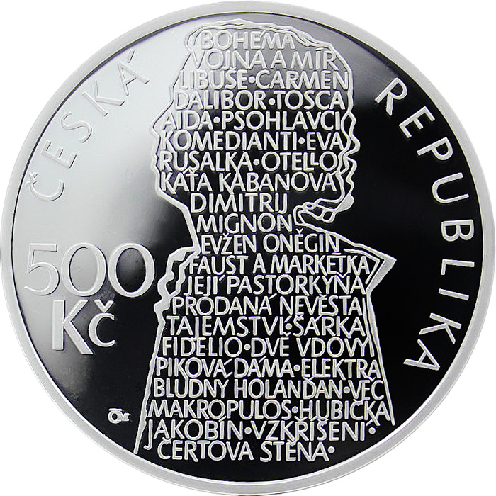 Stříbrná mince 500 Kč  Beno Blachut 100. výročí narození 2013 Proof