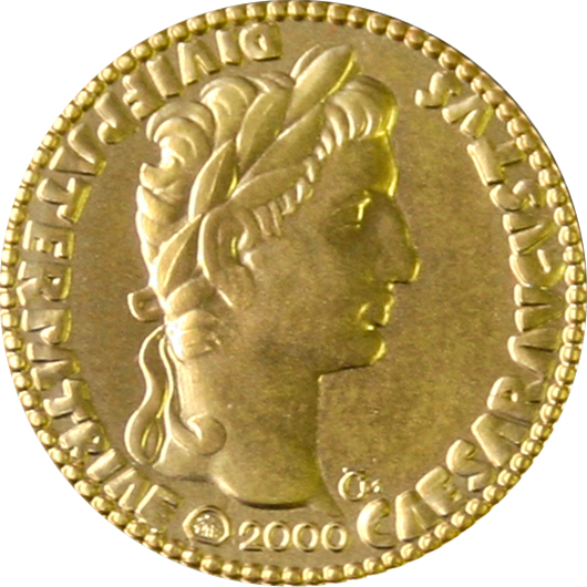 Replika Zlatý aureus Octavianus Augustus 2000 Standard