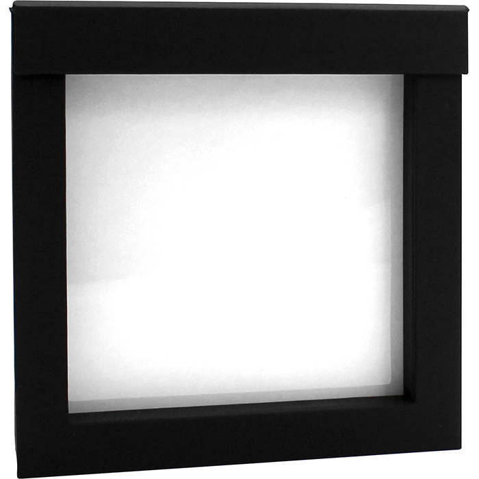 Luxusní transparentní etue - dárková krabička 100 x 100 mm černá