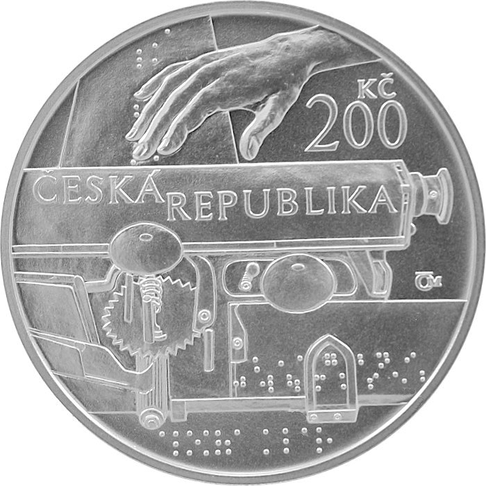 Stříbrná mince 200 Kč Aloys Klar 250. výročí narození 2013 Standard 