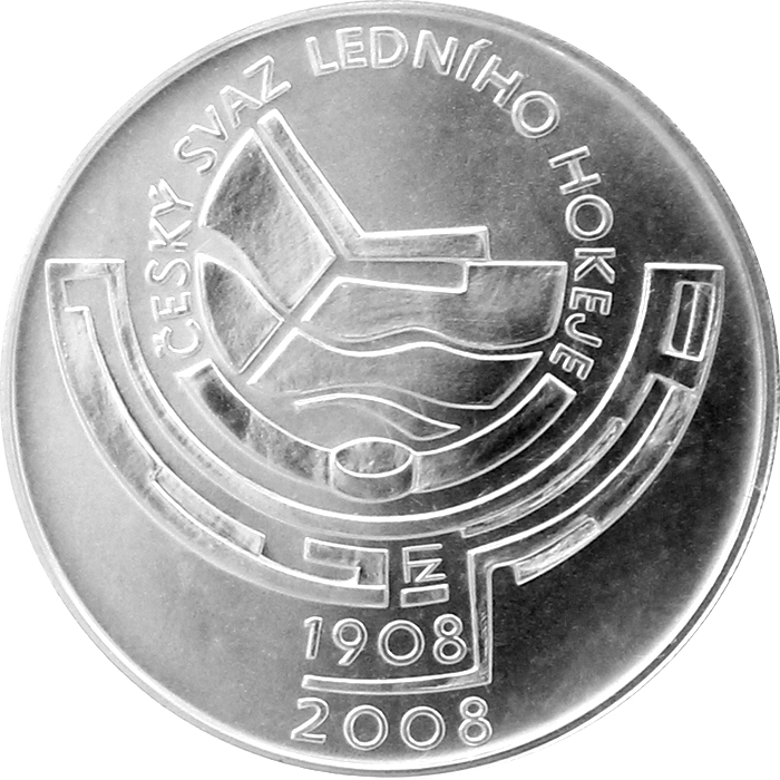 Stříbrná mince 200 Kč Založení Českého hokejového svazu 100. výročí 2008 Standard  