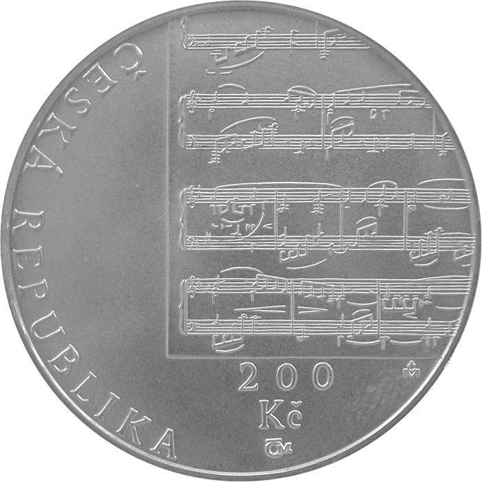 Stříbrná mince 200 Kč Gustav Mahler 150. výročí narození 2010 Standard