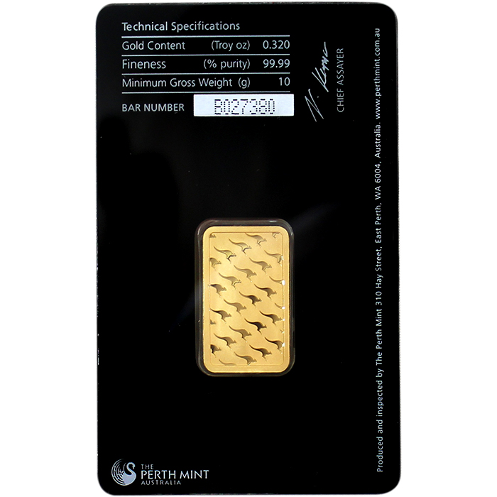 10g Perth Mint Investiční zlatý slitek 
