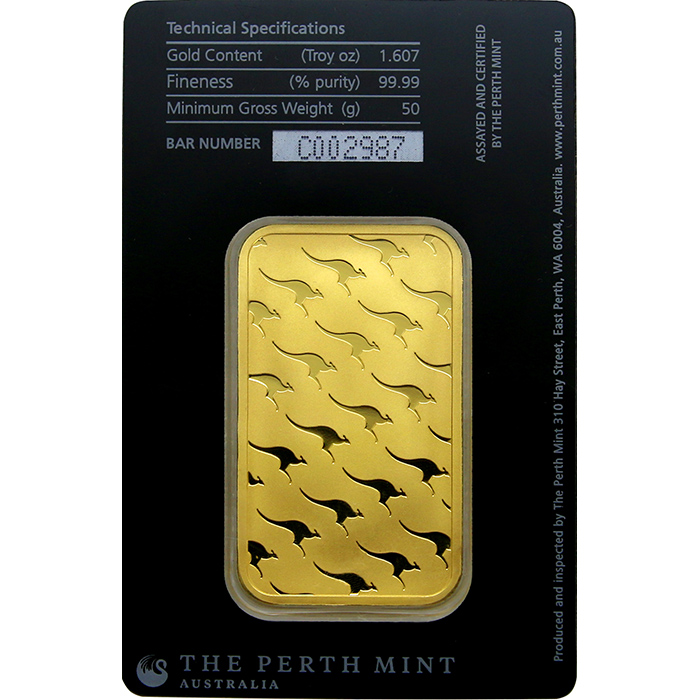 50g Perth Mint Investiční zlatý slitek 