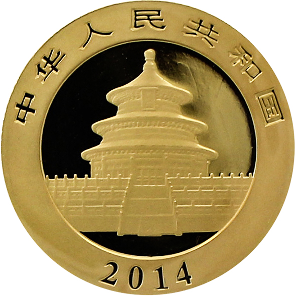 Zlatá investiční mince Panda 1/4 Oz 2014