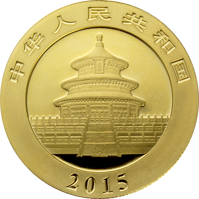 Zlatá investiční mince Panda 1/2 Oz 2015