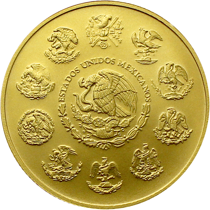 Zadní strana Zlatá investiční mince Mexico Libertad 1 Oz  