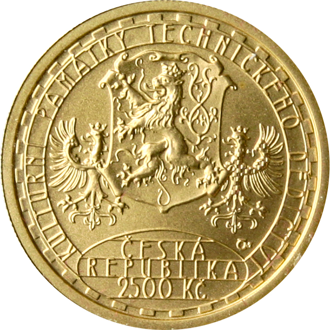 Zlatá mince 2500 Kč Ševčínský důl Příbram 2007 Standard 