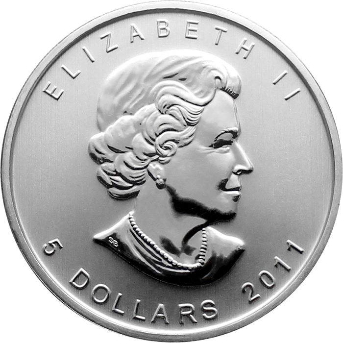 Stříbrná investiční mince Grizzly Canadian Wildlife 1 Oz 2011 