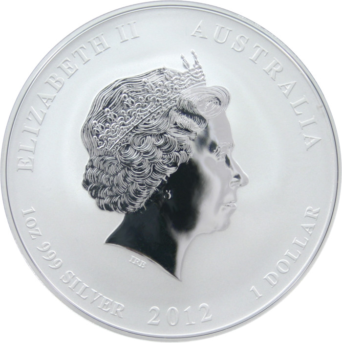 Stříbrná investiční mince Year of the Dragon Rok Draka Lunární 1 Oz 2012