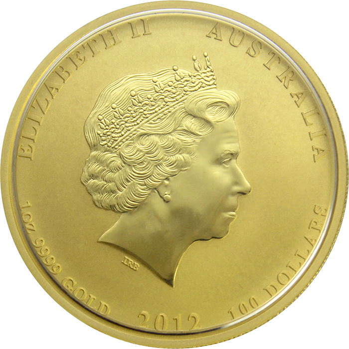 Zlatá investiční mince Year of the Dragon Rok Draka Lunární 1 Oz 2012 