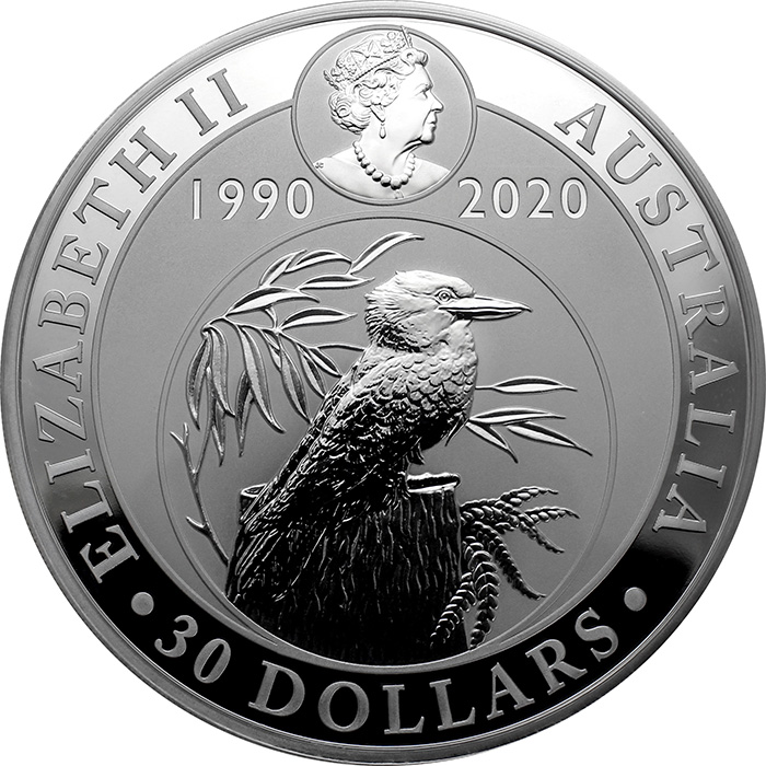 Stříbrná investiční mince Kookaburra Ledňáček 1 Kg 2020