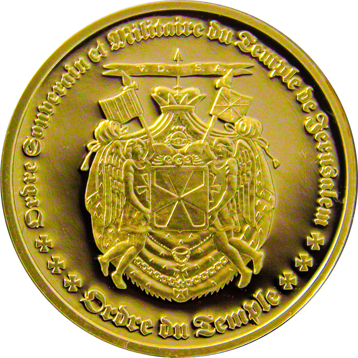 Zlatá půluncová medaile Řád templářů 2012 Proof