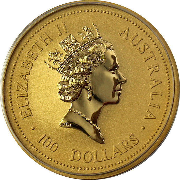 Zlatá investiční mince Year of the Tiger Rok Tygra Lunární 1 Oz 1998 