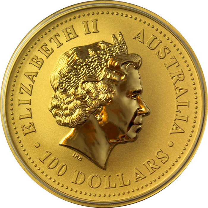 Zlatá investiční mince Year of the Horse Rok Koně Lunární 1 Oz 2002