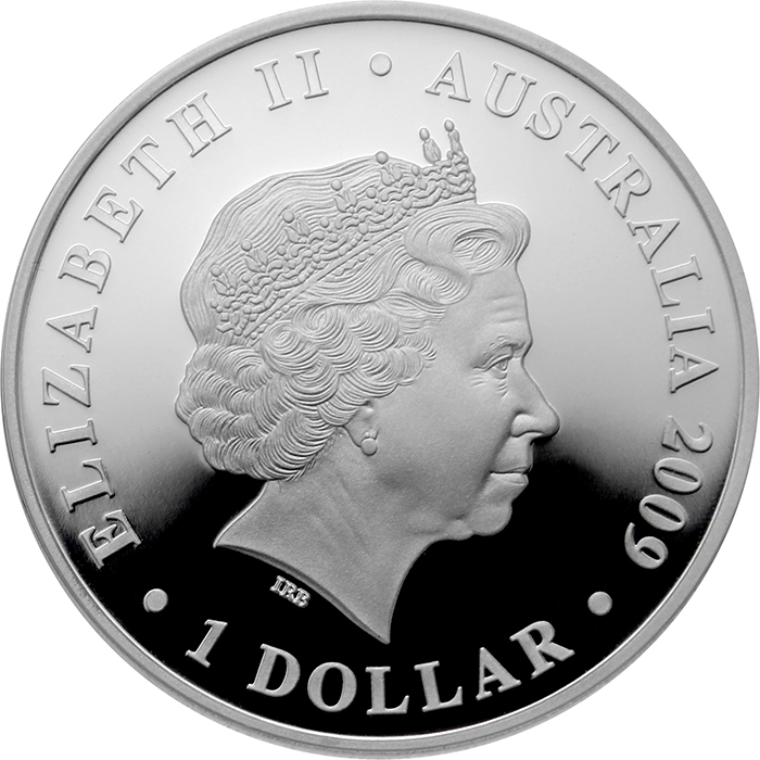 Zadní strana Strieborná minca Plávanie Austrália 100. výročie 1 Oz 2009 Proof