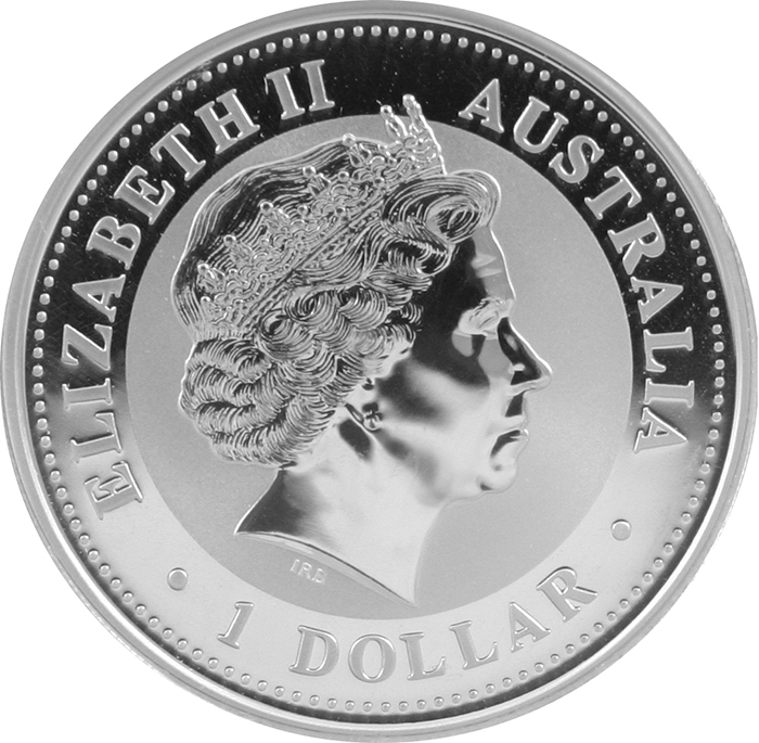 Stříbrná investiční mince Year of the Rooster Rok Kohouta Lunární 1 Oz 2005