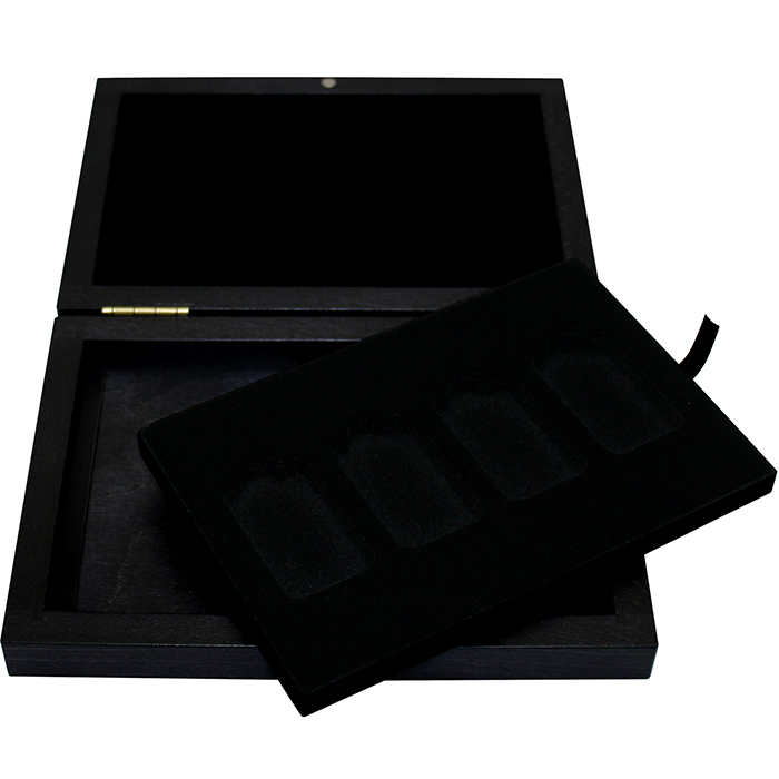 Dřevěná krabička na zlaté slitky Argor Heraeus 4 x 250 gramů