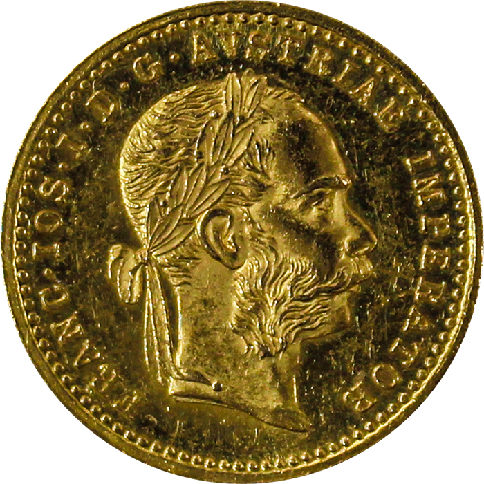 Zlatá mince Dukát Františka Josefa I. 1892