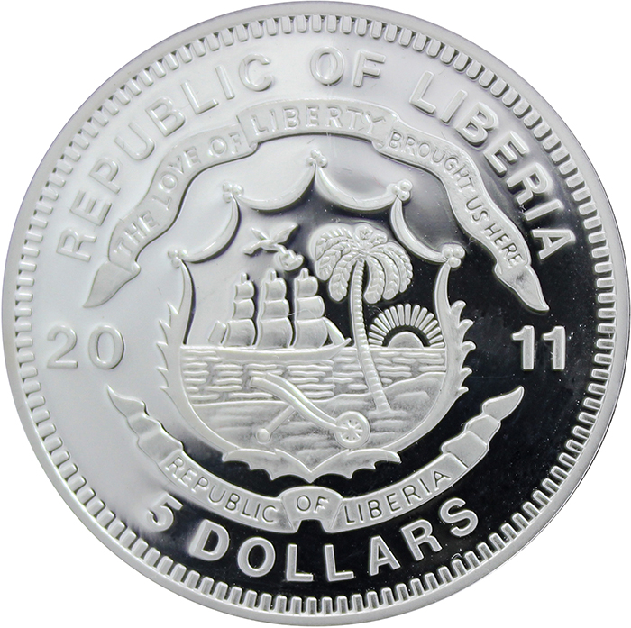 Stříbrná mince kolorovaný Mallard History of Railroads 2011 Proof