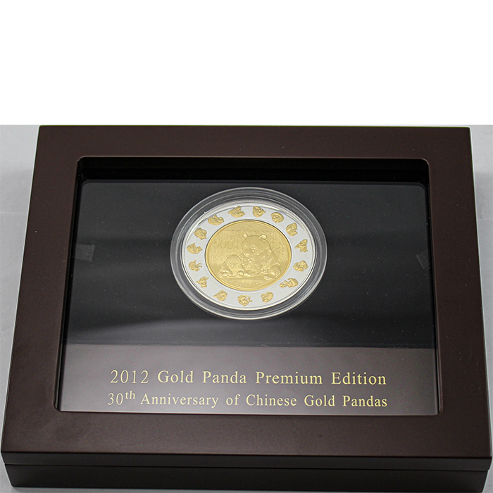 Exkluzivní Zlatá mince Panda 30.výročí 2012 Proof