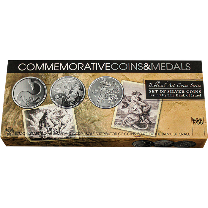 Biblické umění 1 NIS Sada stříbrných mincí Izrael 2009 - 2011 Proof