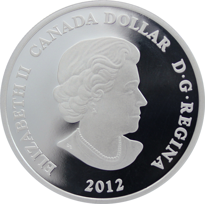 Stříbrná mince kolorovaná Two Loons 1 Oz 2012 Proof (.9999)