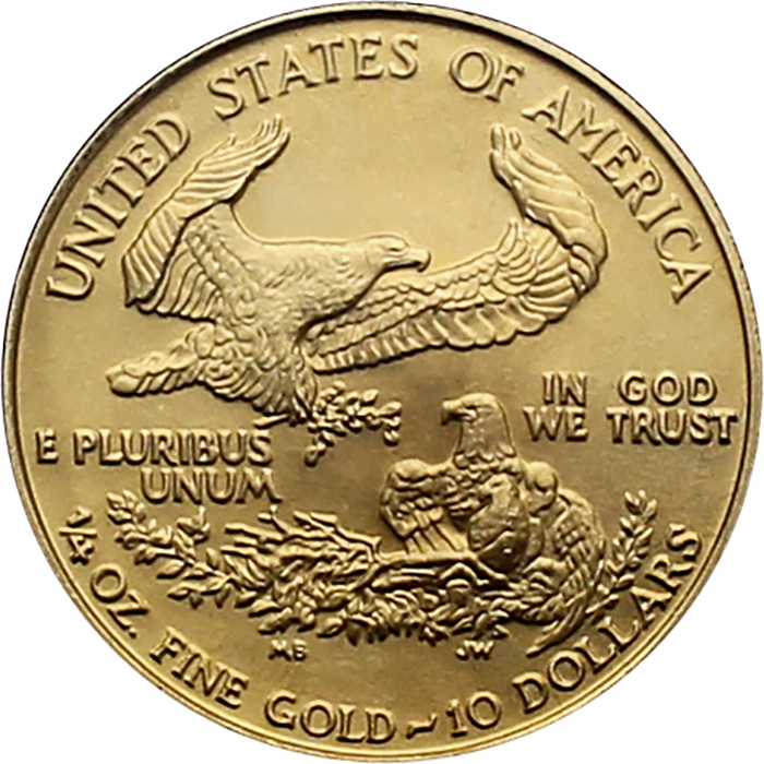 Exkluzivní zlatá investiční mince 1/4 Oz  American Eagle 1986