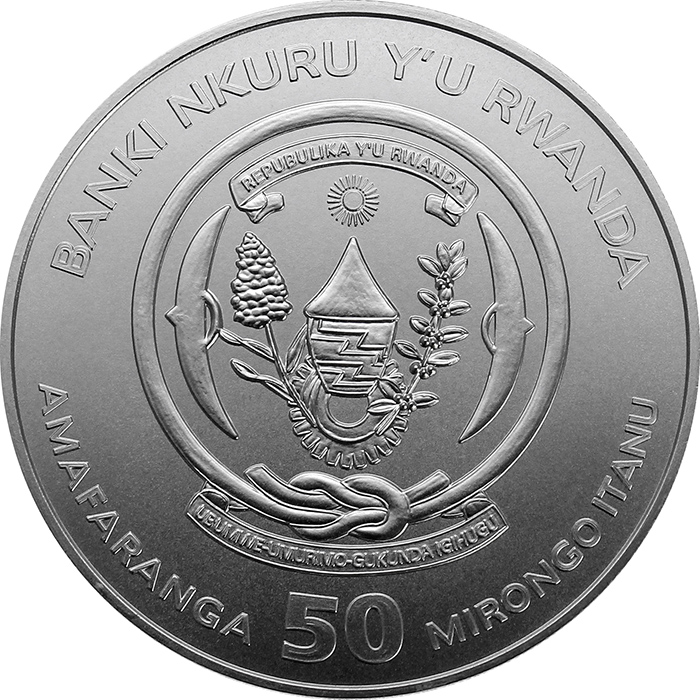 Stříbrná investiční mince Gepard Rwanda 1 Oz 2013