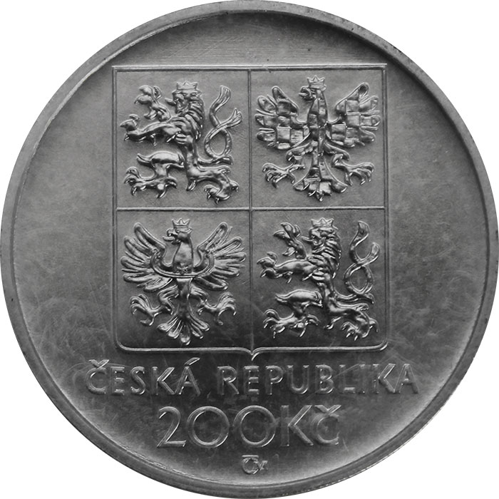 Stříbrná mince 200 Kč František Kmoch 150. výročí narození 1998 Standard
