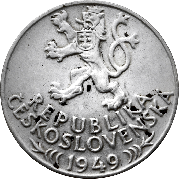Stříbrná mince 100 Kčs 700 let hornických práv 1949