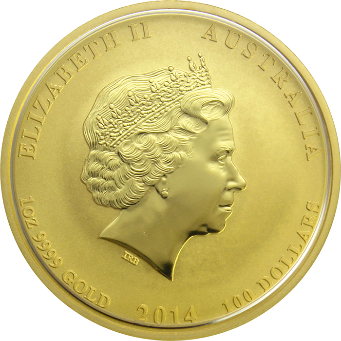 Zlatá investiční mince Year of the Horse Rok Koně Lunární 1 Oz 2014