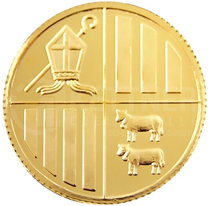 Zadní strana Zlatá investiční mince Andorra Eagle 1/10 Oz