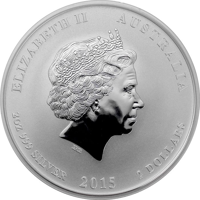 Stříbrná investiční mince Year of the Goat Rok Kozy Lunární 2 Oz 2015