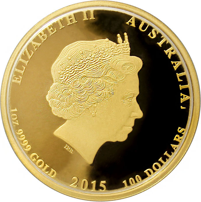 Exkluzivní Zlatá mince Year of the Goat Rok Kozy 1 Oz 2015 Proof