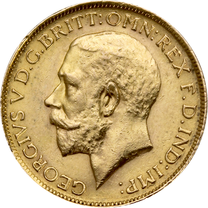 Zlatý Sovereign Král Jiří V. 1911 - 1932